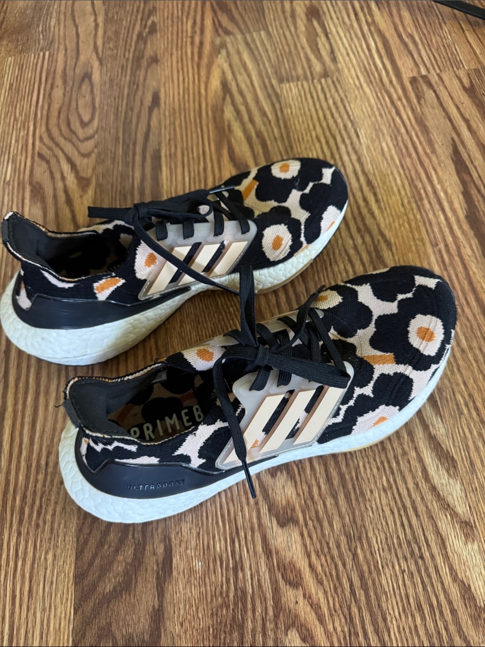 adidas x Marimekko Women’s Black Floral Pattern Knit Sneakers